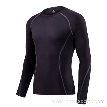 Long Sleeves Gym Fitness Men's Tight Tops Wholesale